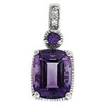 Prima Amethyst & Diamond Pendant