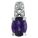 Prima Amethyst & Diamond Pendant