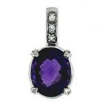 Prima Amethyst & Diamond Pendant