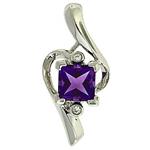 Prima Amethyst & Diamond Pendant