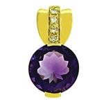 Prima Amethyst & Diamond Pendant