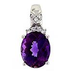 Prima Amethyst & Diamond Pendant