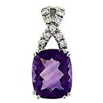 Prima Amethyst & Diamond Pendant