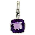 Prima Amethyst & Diamond Pendant