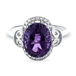 Prima Amethyst & Diamond Ring