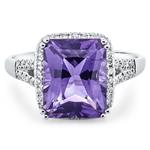 Prima Amethyst & Diamond Ring