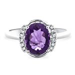 Prima Amethyst & Diamond Ring