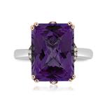 Prima Amethyst & Diamond Ring