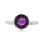 Prima Amethyst & Diamond Ring