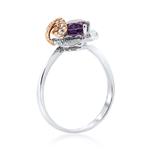 Amethyst & Diamond Ring