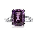 Prima Amethyst & Diamond Ring