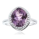 Prima Amethyst & Diamond Ring