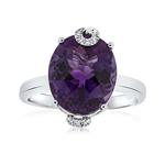 Prima Amethyst & Diamond Ring