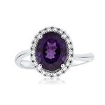 Prima Amethyst & Diamond Ring