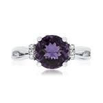 Prima Amethyst & Diamond Ring