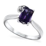 Prima Amethyst & Diamond Ring