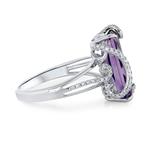 Amethyst & Diamond Ring