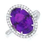 Prima Amethyst & Diamond Ring