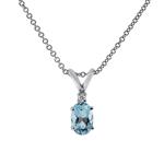 Prima Aquamarine & Diamond Pendant