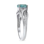 Aquamarine & Diamond Ring