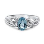 Prima Aquamarine & Diamond Ring