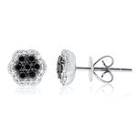 Prima Black & White Diamond Earrings