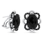 Prima Black Diamond & Onyx Earrings