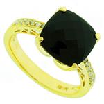 Prima Black Onyx & Diamond Ring