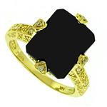 Prima Black Onyx & Diamond Ring