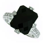 Prima Black Onyx & Diamond Ring