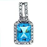 Prima Blue & White Topaz Pendant