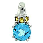 Prima Blue Topaz & Citrine Pendant