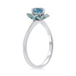 Blue Topaz Coated Flower Ring