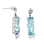 Prima Blue Topaz & Diamond Earring