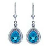 Prima Blue Topaz & Diamond Earrings