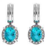 Prima Blue Topaz & Diamond Earrings