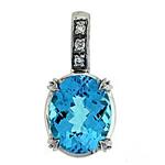 Prima Blue Topaz & Diamond Pendant