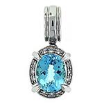 Prima Blue Topaz & Diamond Pendant