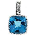 Prima Blue Topaz & Diamond Pendant