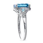 Blue Topaz & Diamond Ring