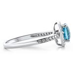 Blue Topaz & Diamond Ring