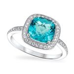 Prima Blue Topaz & Diamond Ring