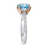 Blue Topaz & Diamond Ring