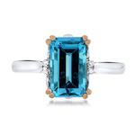 Prima Blue Topaz & Diamond Ring