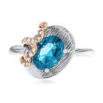 Prima Blue Topaz & Diamond Ring