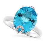 Prima Blue Topaz & Diamond Ring