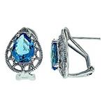 Prima Blue Topaz Earrings