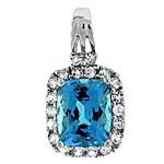 Prima Blue & White Topaz Pendant