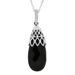 Prima Briolette Black Onyx Pendant