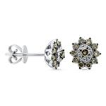 Prima Brown & White Diamond Earrings